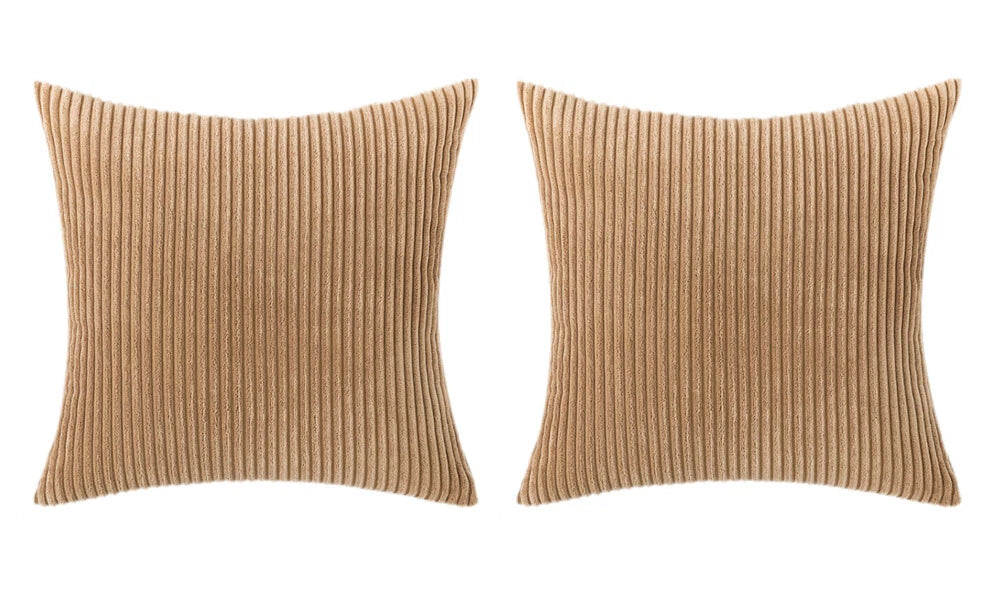 Striped Velvet Cushion Covers – Soft Decorative Pillowcases for Sofa & Bed
