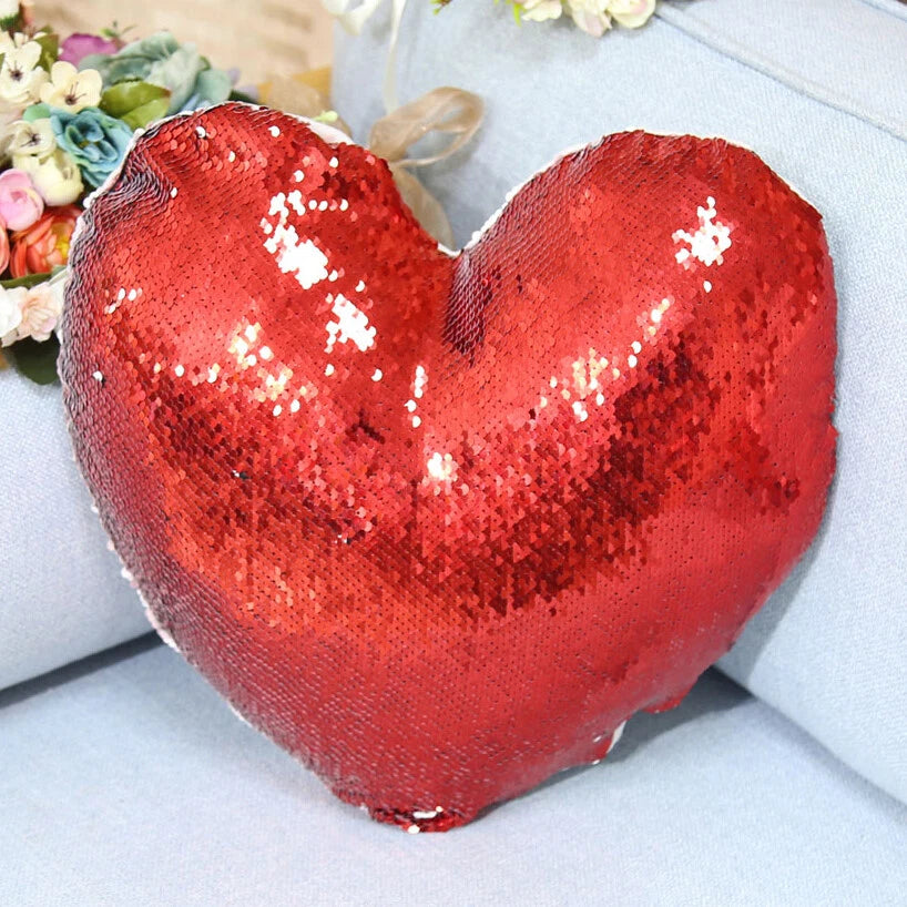 Sublimation Blank Reversible Sequin Pillow Case Cushion Cover for Home Sofa Car