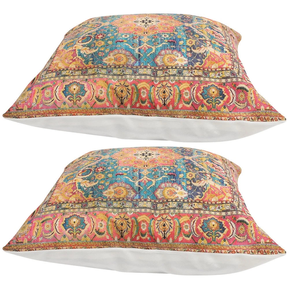 2 Pcs Pillow Case Square Cases Cushion Cover Boho Style Sofa Bed