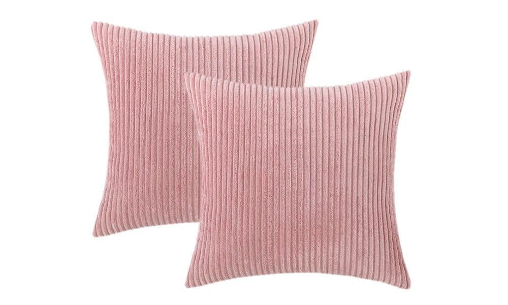 Striped Velvet Cushion Covers – Soft Decorative Pillowcases for Sofa & Bed