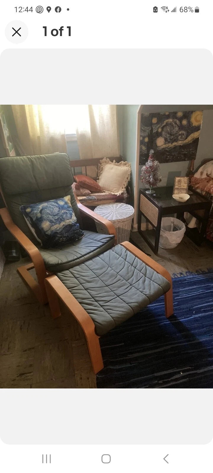 Starry Night Pillow Covers Set of 2 Sofa Decor Cushion Cases  w/Zipper 18 In Art