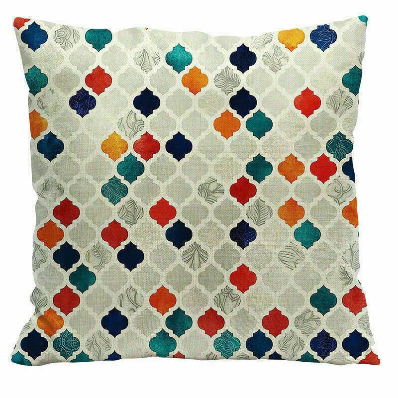 Decor Cushion Office Cover Case Sofa Geometry 18" Home Color