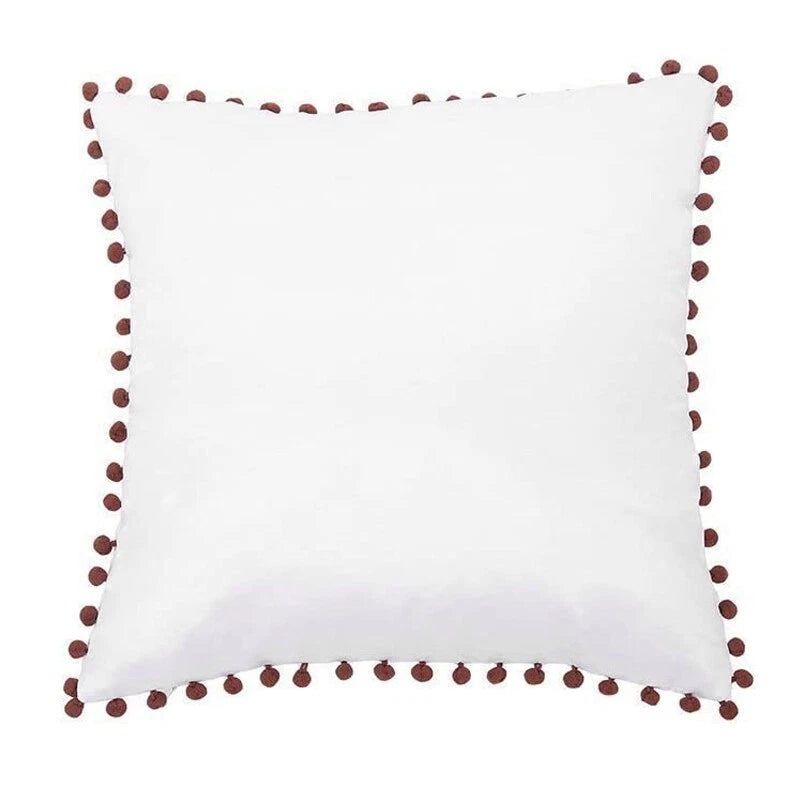 10pcs Sublimation Blank Soft Pillow Case Dot Edge Home Sofa Decor Holiday Gift