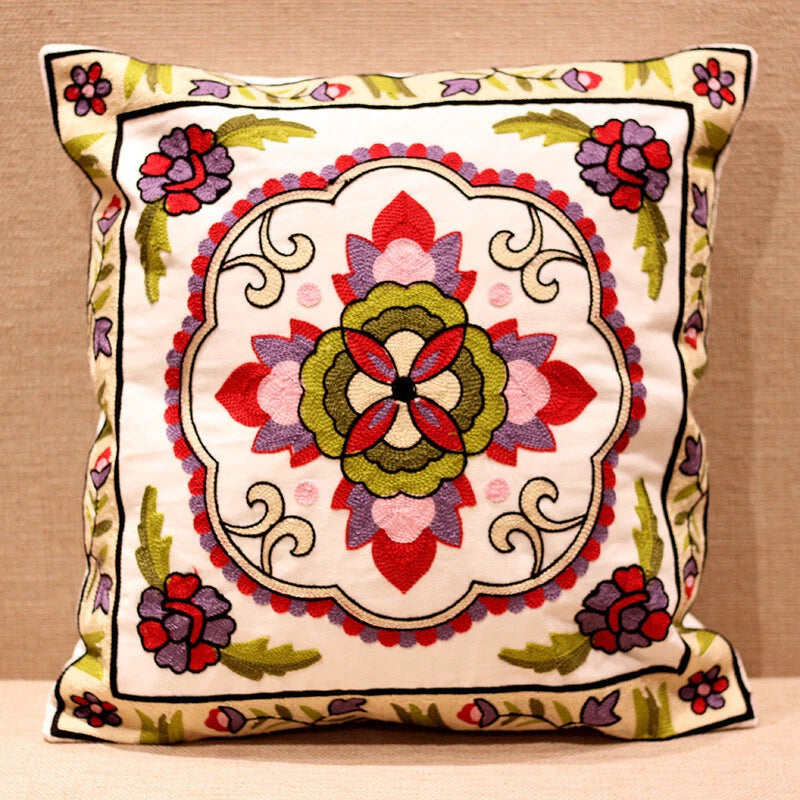 Boho Cushion Cover Bohemian Throw Pillow Case Ethnic Sofa Bed Embroidery NEW