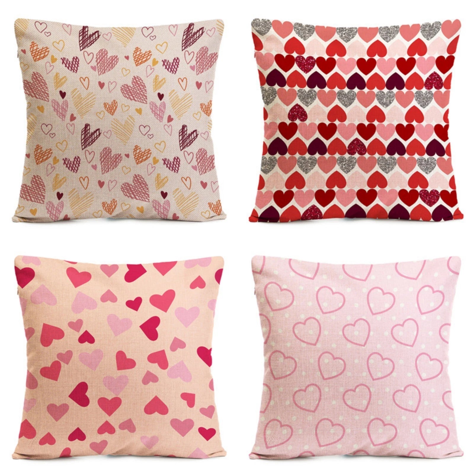 Practical Love Pillowcase Sofa Pillow Living Room Bedroom Linen Pillow Cushion