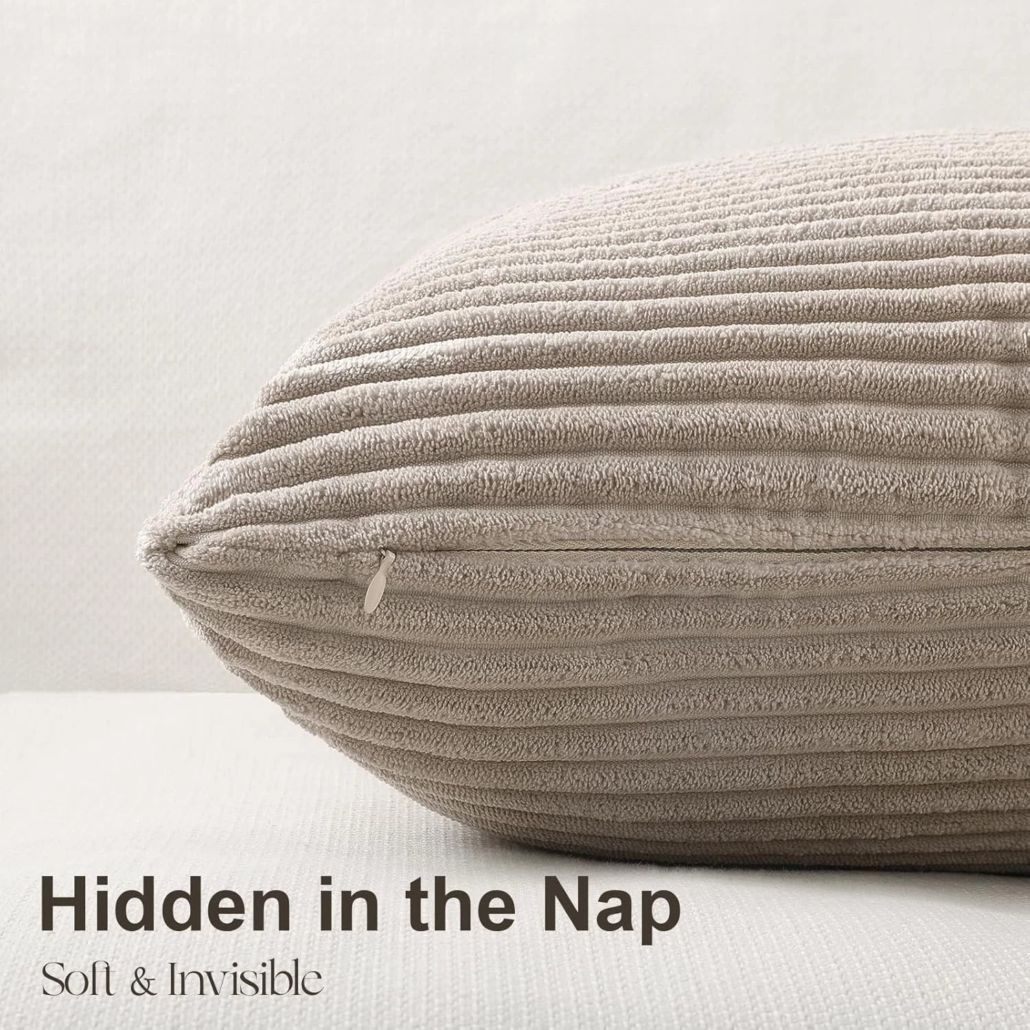 Topfinel Decorative Neutral Gray Throw Pillow Covers for Couch,Boho Cozy Soft Cu