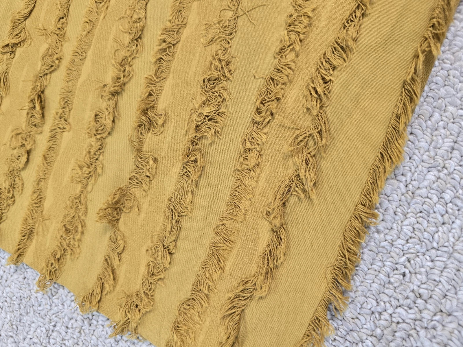 Fringe Yellow 12x19 Cushion Throw Cover Pillow Case Bed Chair Couch Decor Zip