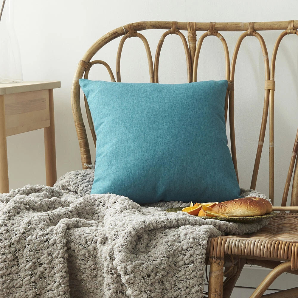 Home Use Sofa Living Room Bedside Back Cushion Cotton Linen Included Solid Color