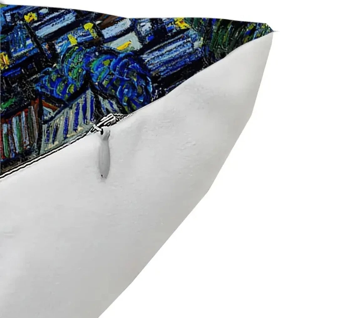 Starry Night Pillow Covers Set of 2 Sofa Decor Cushion Cases  w/Zipper 18 In Art