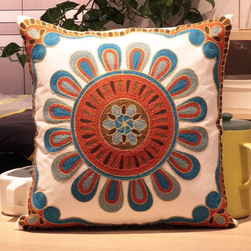 Boho Cushion Cover Bohemian Throw Pillow Case Ethnic Sofa Bed Embroidery NEW