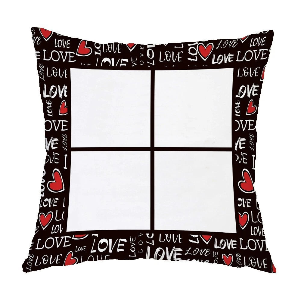 DIY Love Gift Sofa Bed Polyester Soft Cushion Cover Sublimation Blank Home Decor