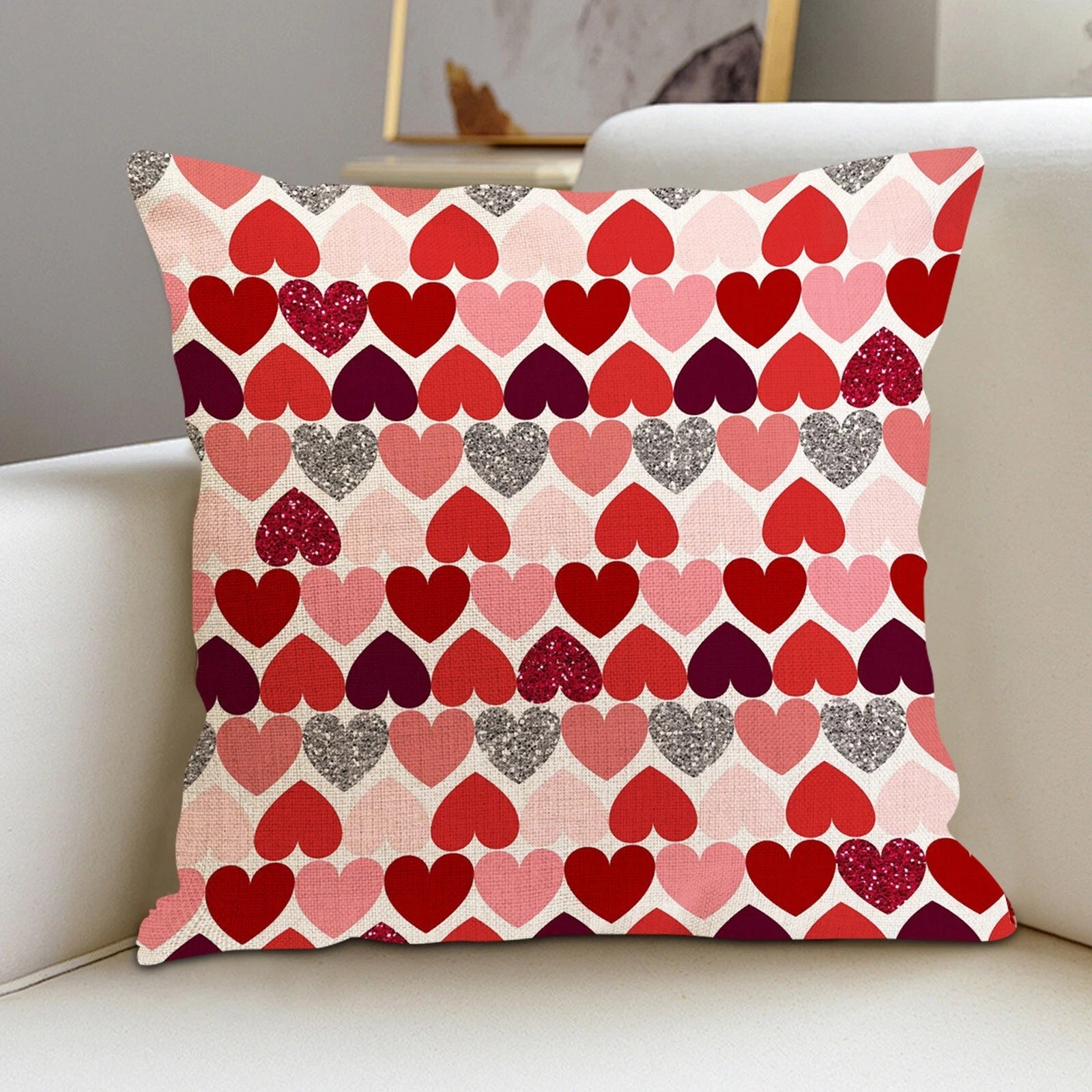 Practical Love Pillowcase Sofa Pillow Living Room Bedroom Linen Pillow Cushion