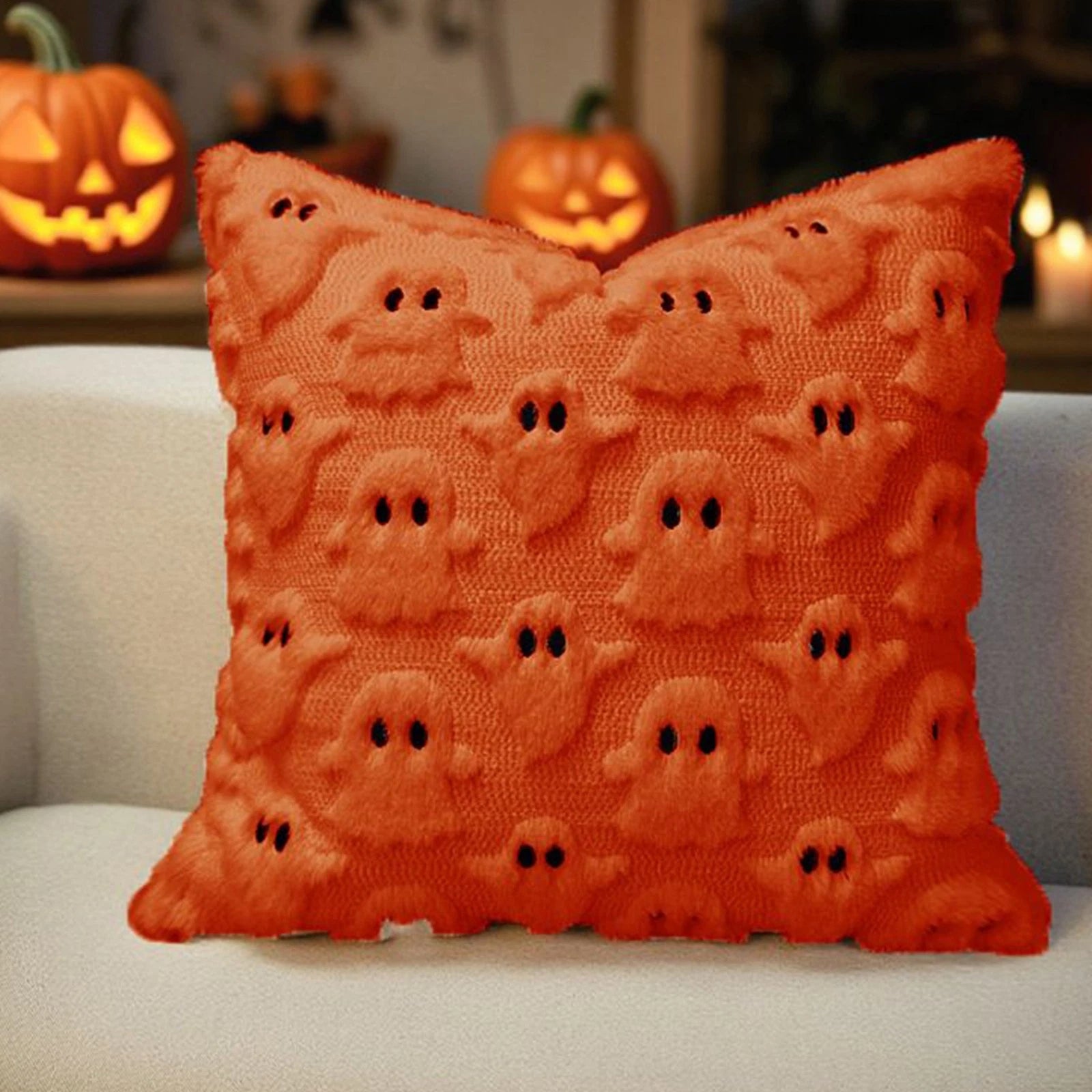 Halloween Ghost Throw Pillowcase Cushion Cover Sofa Bed Home Decor 45x45cm