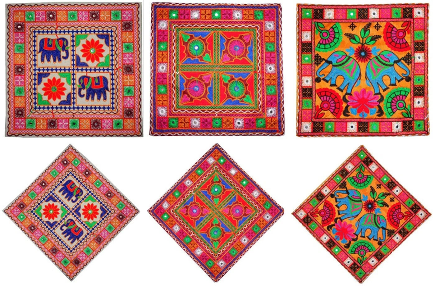 Boho Cushion pillow cases decorative cover sofa throw cotton Ari work Embroidery