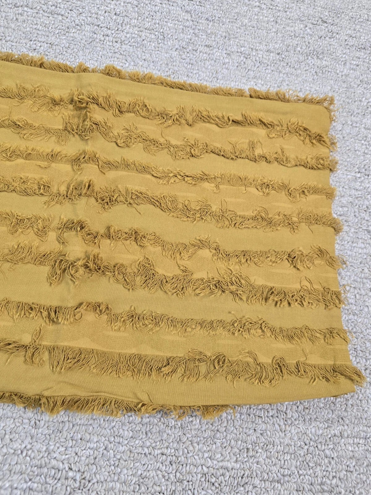 Fringe Yellow 12x19 Cushion Throw Cover Pillow Case Bed Chair Couch Decor Zip