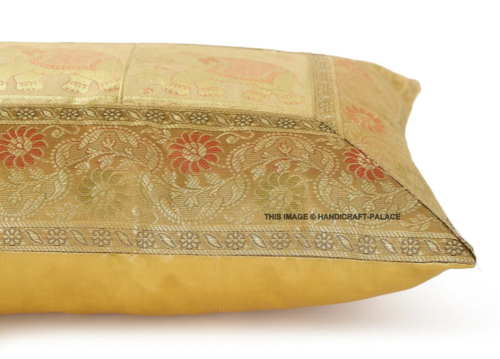 Indien Home Decor Bedding & Sofa Pillow Case Brocade Silk Cushion Cover 12"x20"