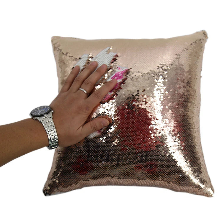 10Pcs Blank Reversible Sequin Pillowcase Home Sofa Car Decor for Sublimation New