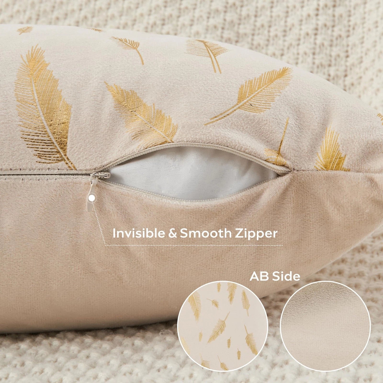 Pack of 2 Decorative Throw Pillow Covers 20x20 Inch for Couch Bed Sofa, Velve...