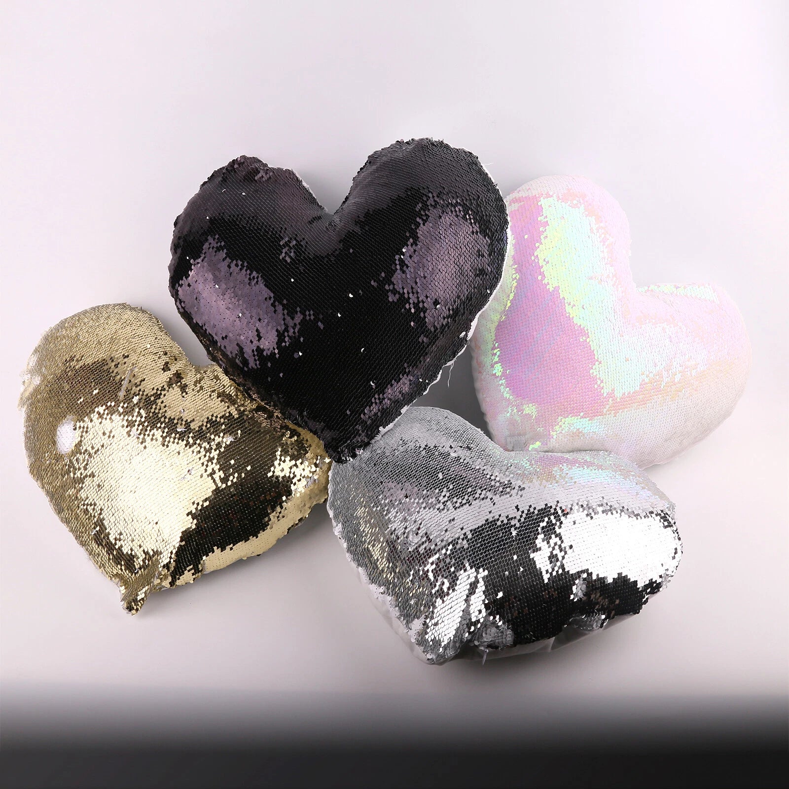 Sublimation Blank Reversible Sequin Pillow Case Cushion Cover for Home Sofa Car