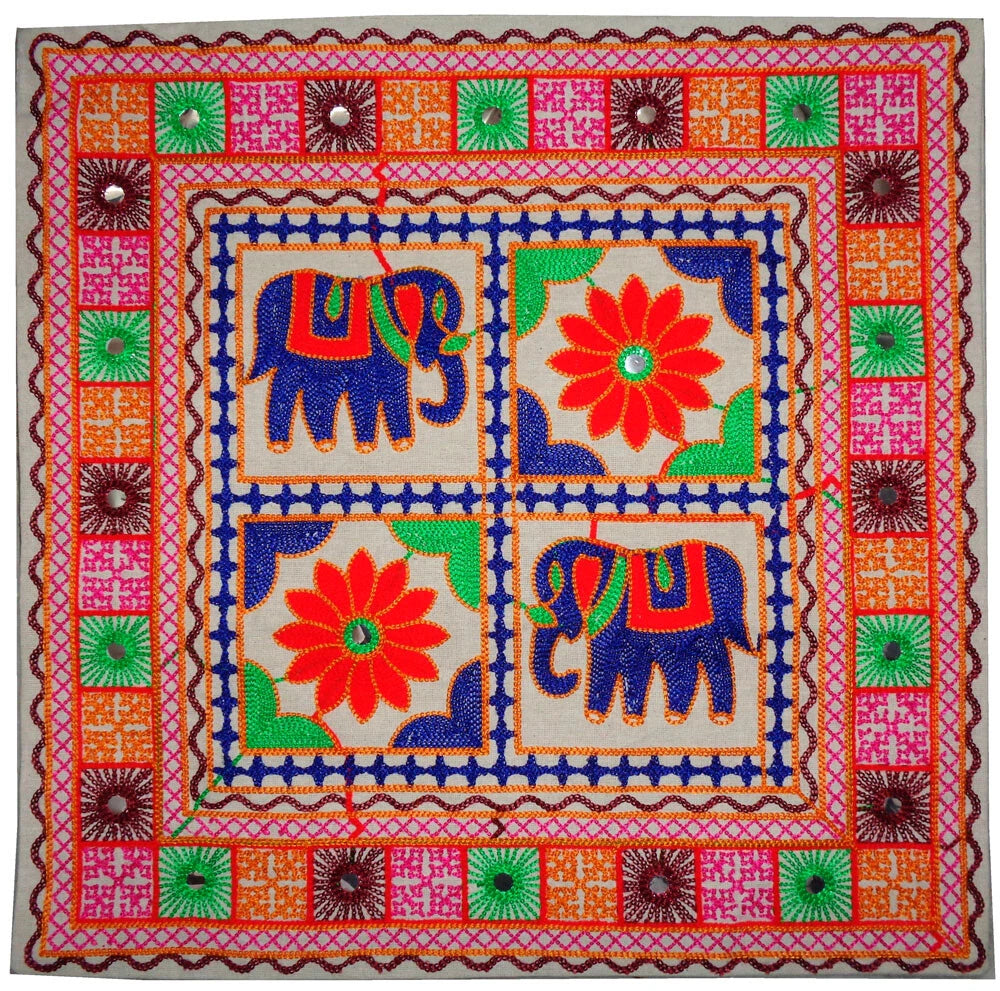 Boho Cushion pillow cases decorative cover sofa throw cotton Ari work Embroidery