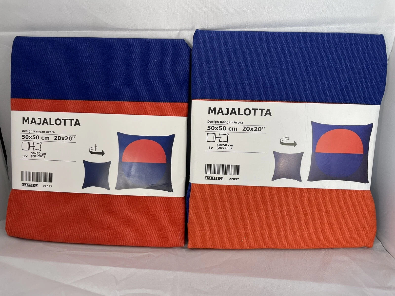 IKEA Cushion Pillow Covers 20x20", Couch Sofa Home Bed Decor MAJALOTTA (2-Pack)