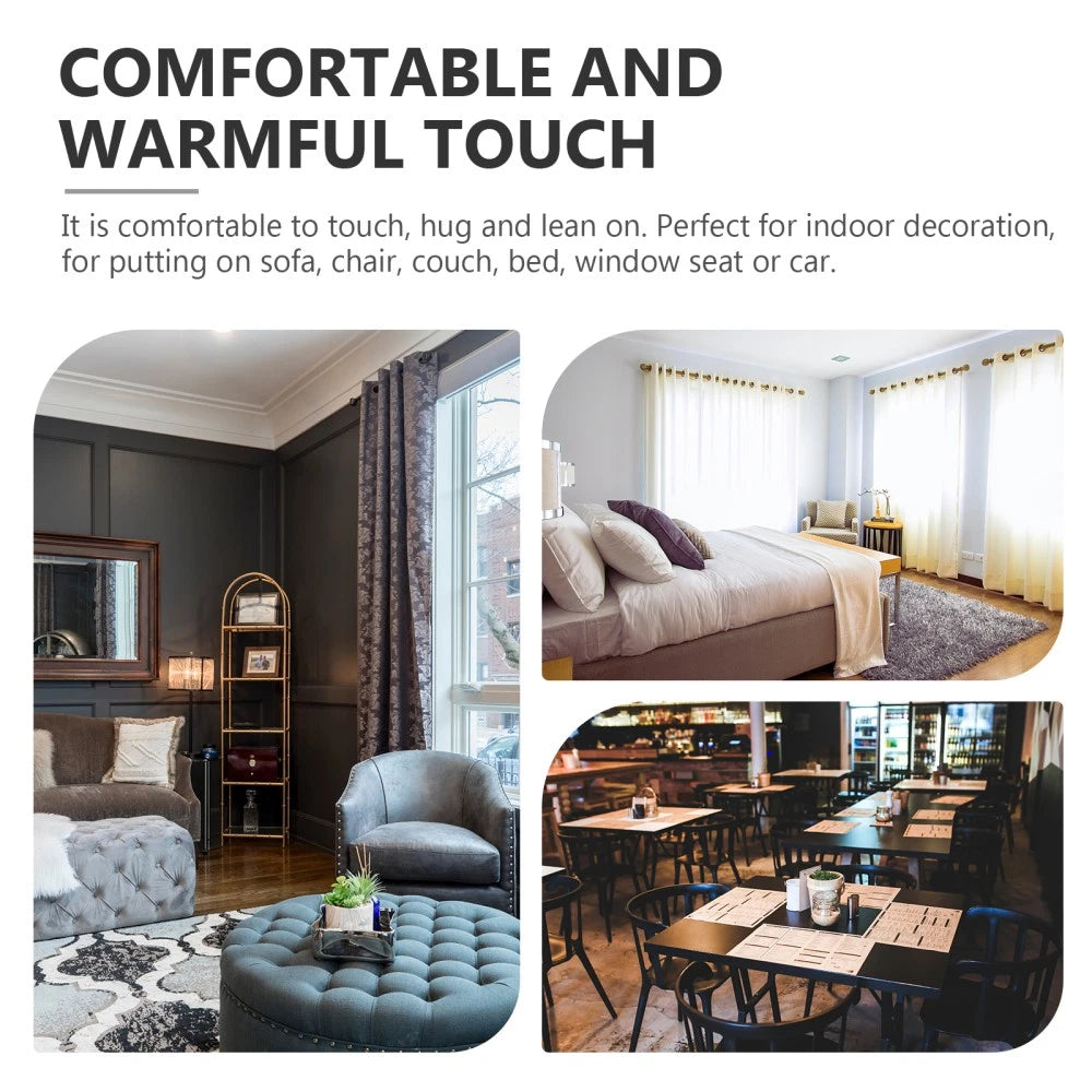 2 Pcs Cushion Cover Office Throw Pillow Covers Sofa Couch Bed Pillowcases