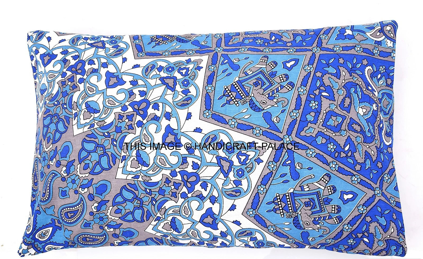 2 PC Indian Star Mandala Cushion Cover Ethnic Cotton Pillow Case Bed Sofa Cover