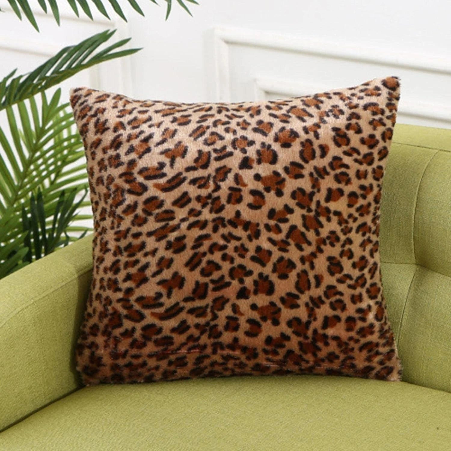 Cushion Covers 43 x 43cm Sofa Bed Throw Scatter Pillow Case Leopard Print 2 PACK