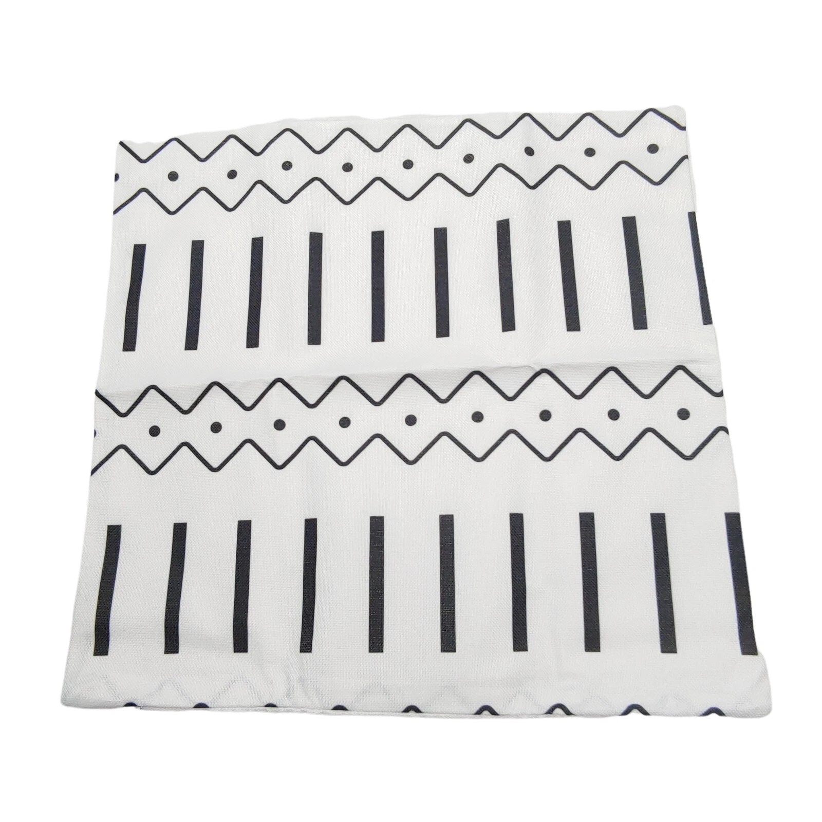 Decorative Throw Pillow Covers Set of 4 Black White for Cushions Sofa Bed 17x17"