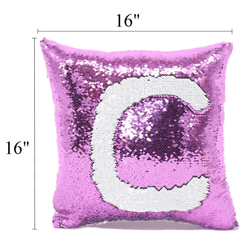 New Sublimation Blank Reversible Sequin Magic Pillowcase Home Sofa Car Decor