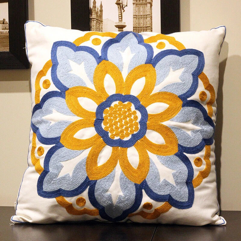 Boho Cushion Cover Bohemian Throw Pillow Case Ethnic Sofa Bed Embroidery NEW