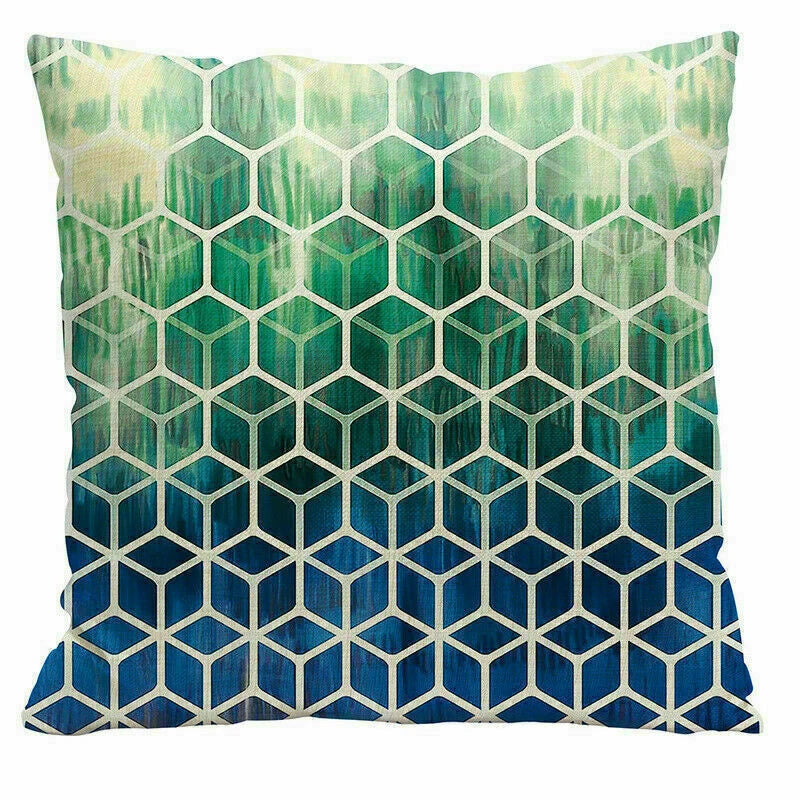 Decor Cushion Office Cover Case Sofa Geometry 18" Home Color