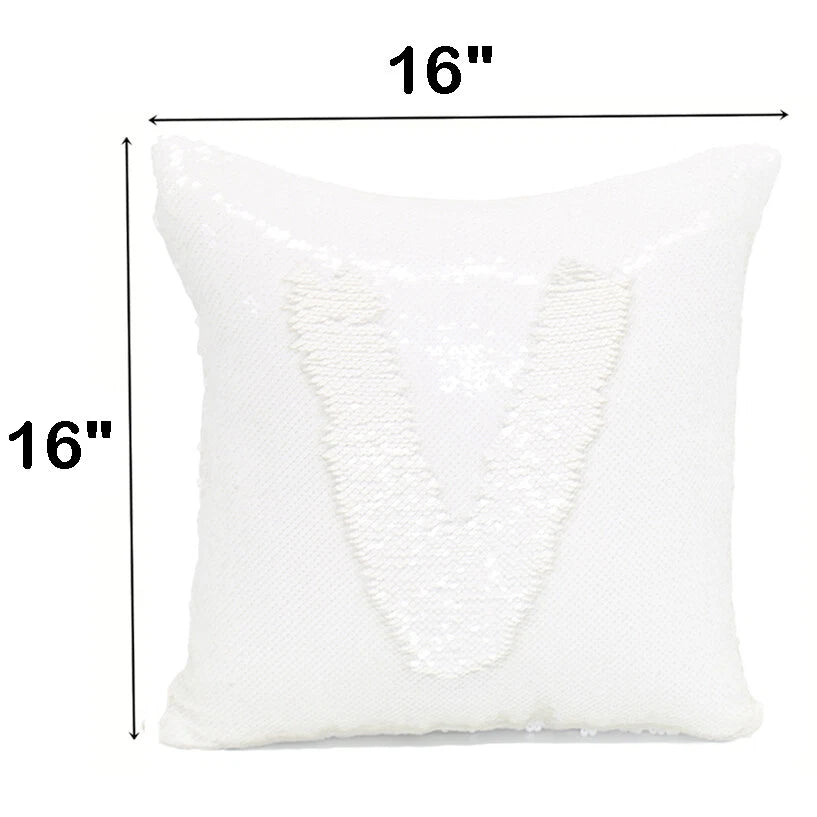 10Pcs Blank Reversible Sequin Pillowcase Home Sofa Car Decor for Sublimation New