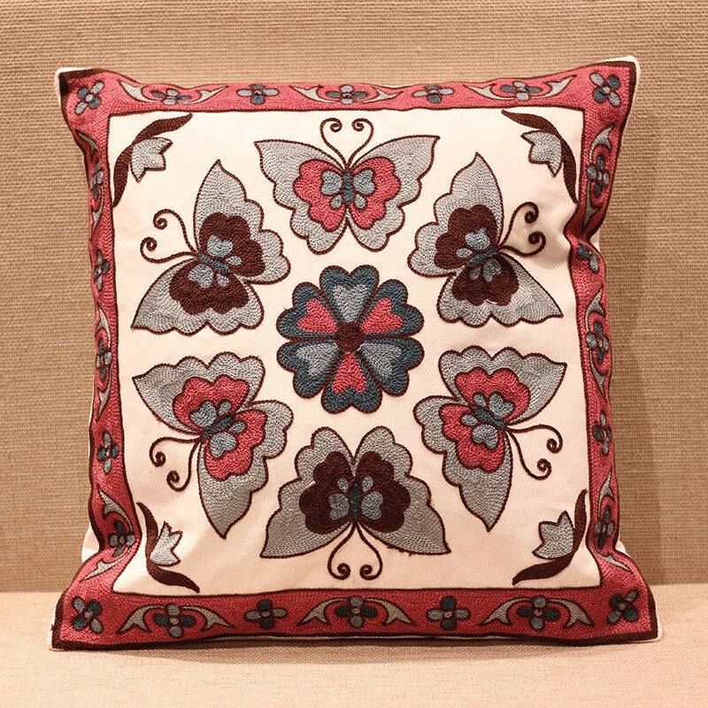 Boho Cushion Cover Bohemian Throw Pillow Case Ethnic Sofa Bed Embroidery NEW