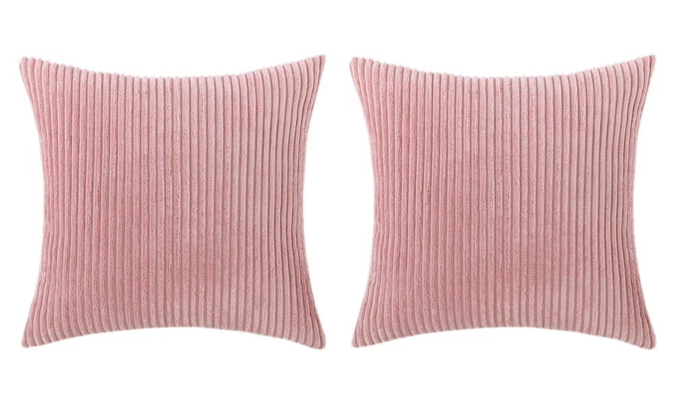 Striped Velvet Cushion Covers – Soft Decorative Pillowcases for Sofa & Bed