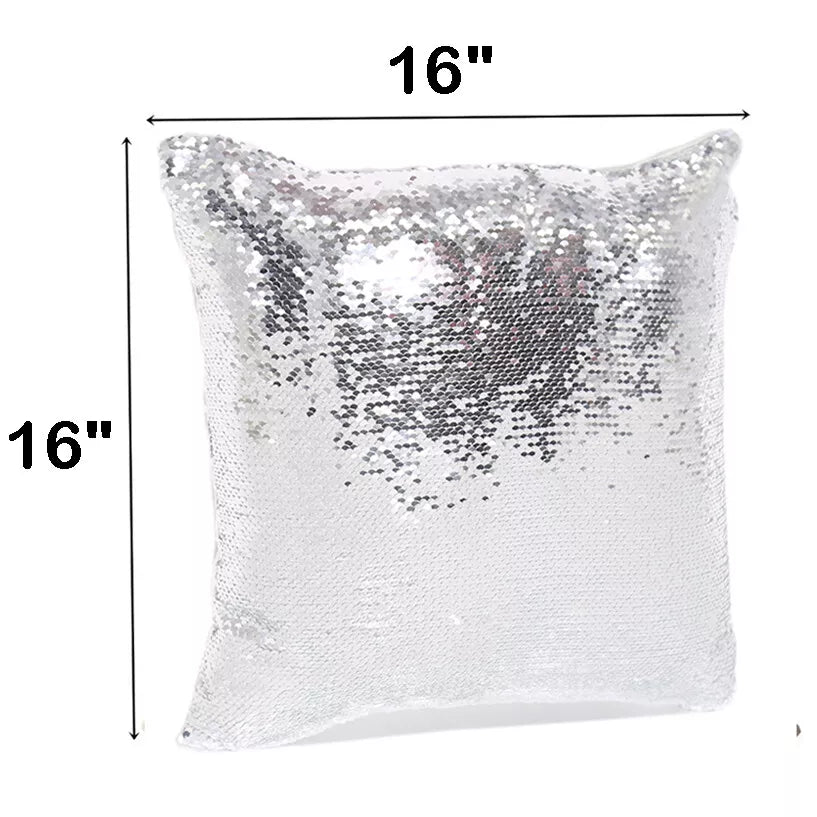 New Sublimation Blank Reversible Sequin Magic Pillowcase Home Sofa Car Decor