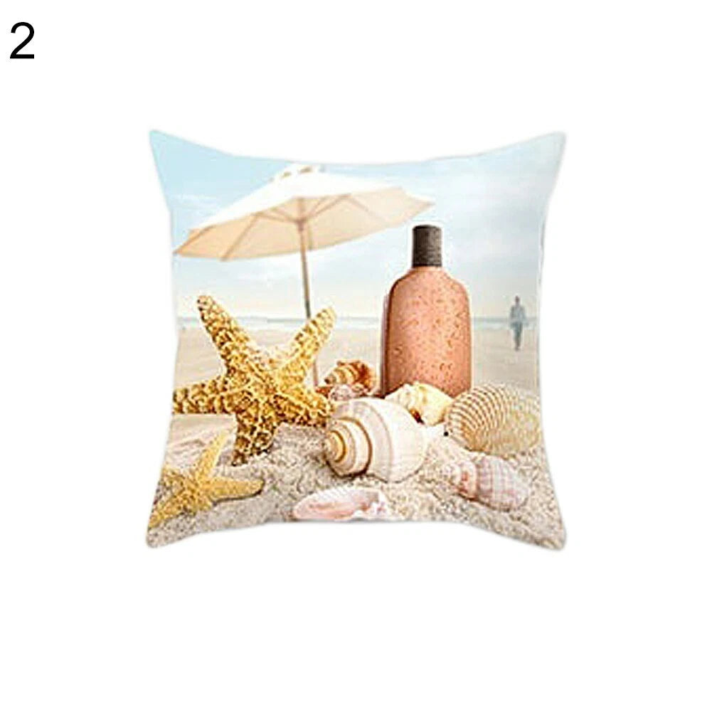 Sea Beach Star Fish Seashell Throw Pillow Case Cushion Cover Sofa Bed Car Decor