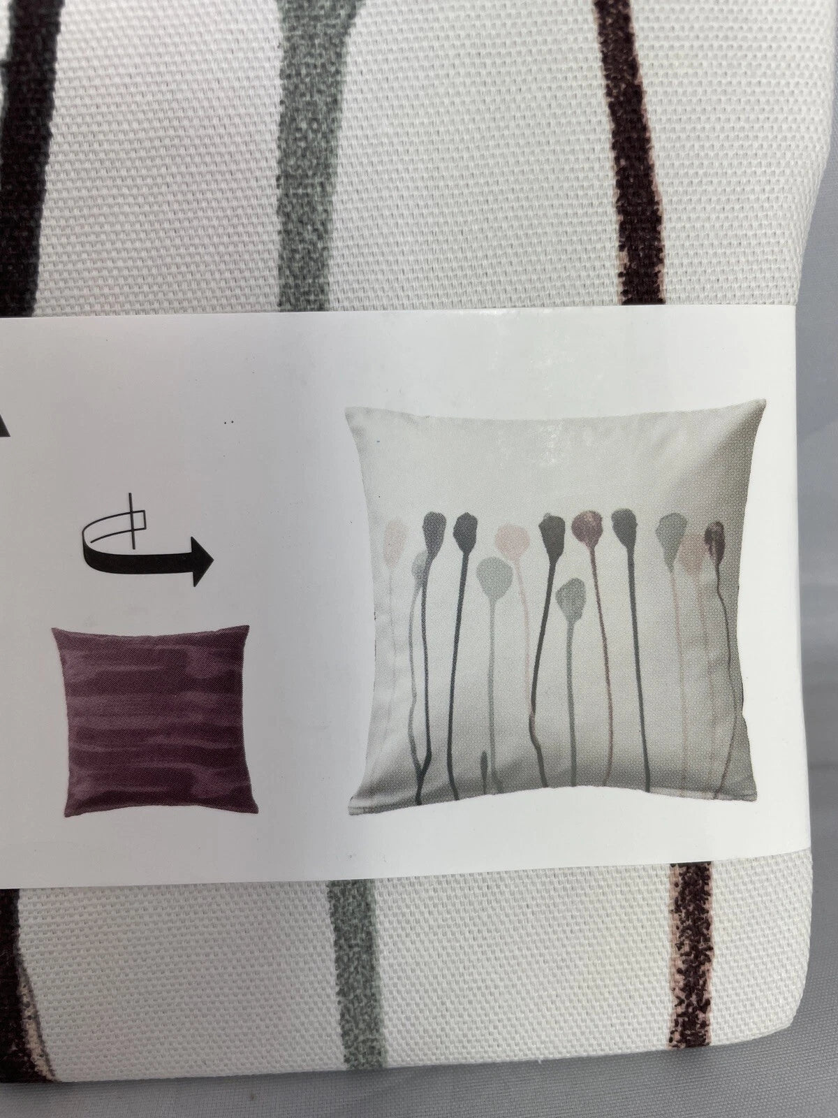 IKEA SKOGSNAVA 20"x20" Cushion cover, 100%cotton beige/pink, Couch Bed Sofa Home