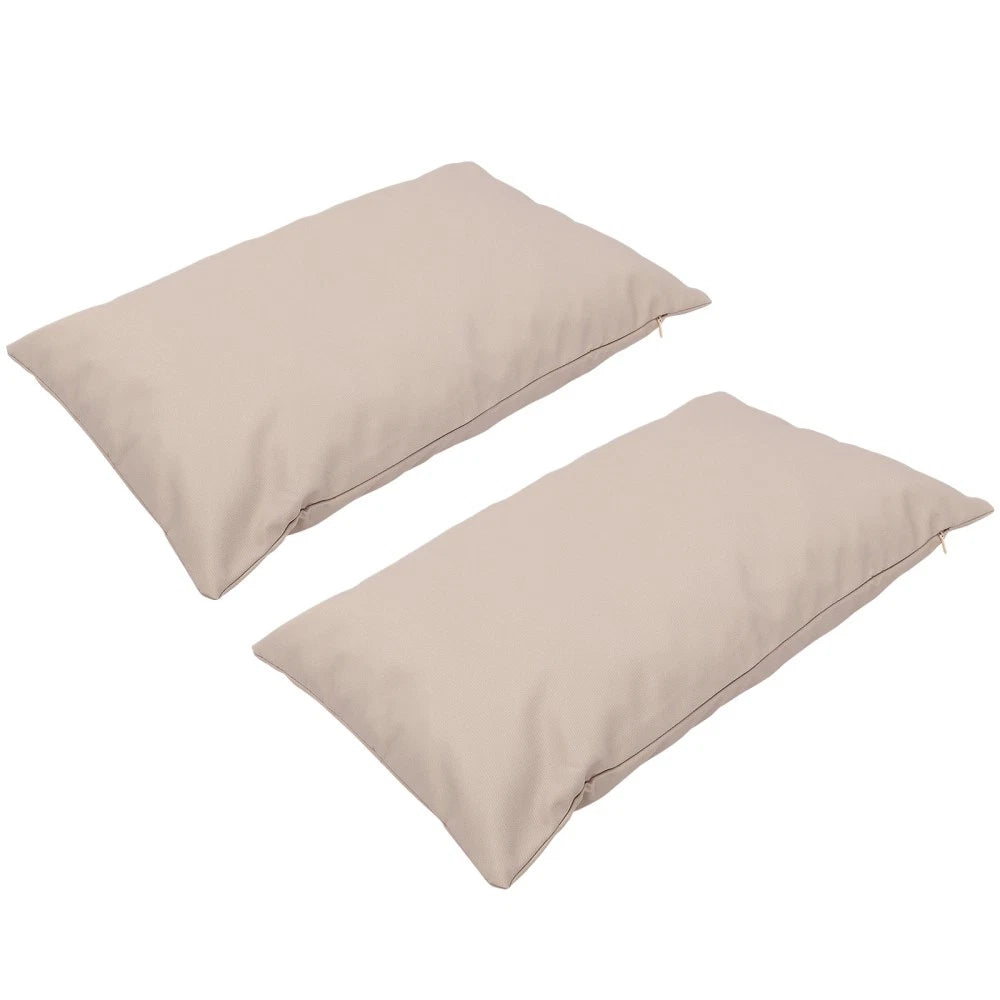 2 Pcs Waterproof Throw Pillowcase Couch Cushion Cover Home Covers