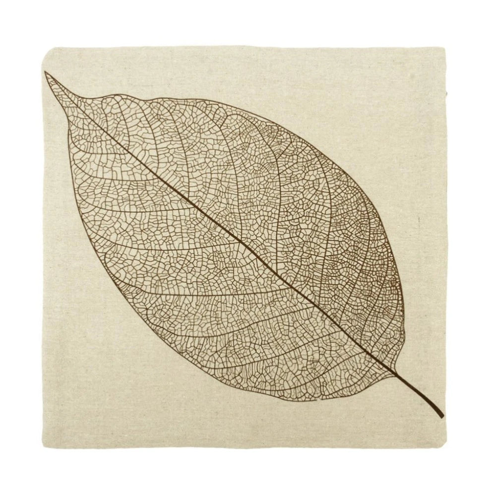Leaf Decorative Cushion Cover Durable Cotton Linen Sofa Throw Pillow Case