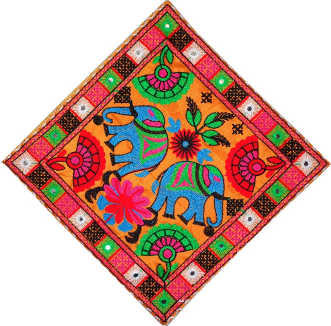 Boho Cushion pillow cases decorative cover sofa throw cotton Ari work Embroidery