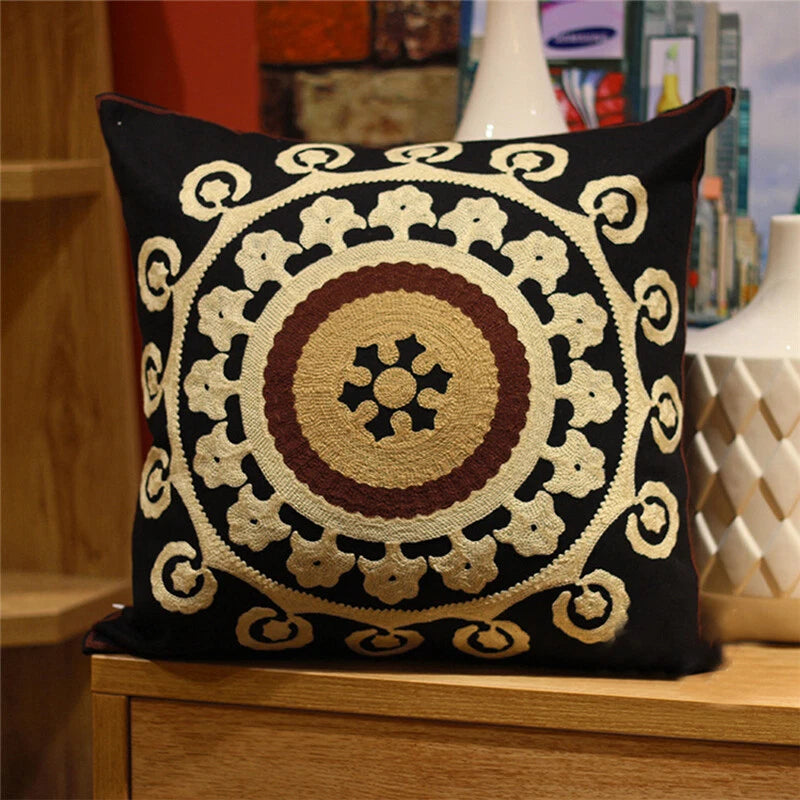 Boho Cushion Cover Bohemian Throw Pillow Case Ethnic Sofa Bed Embroidery NEW