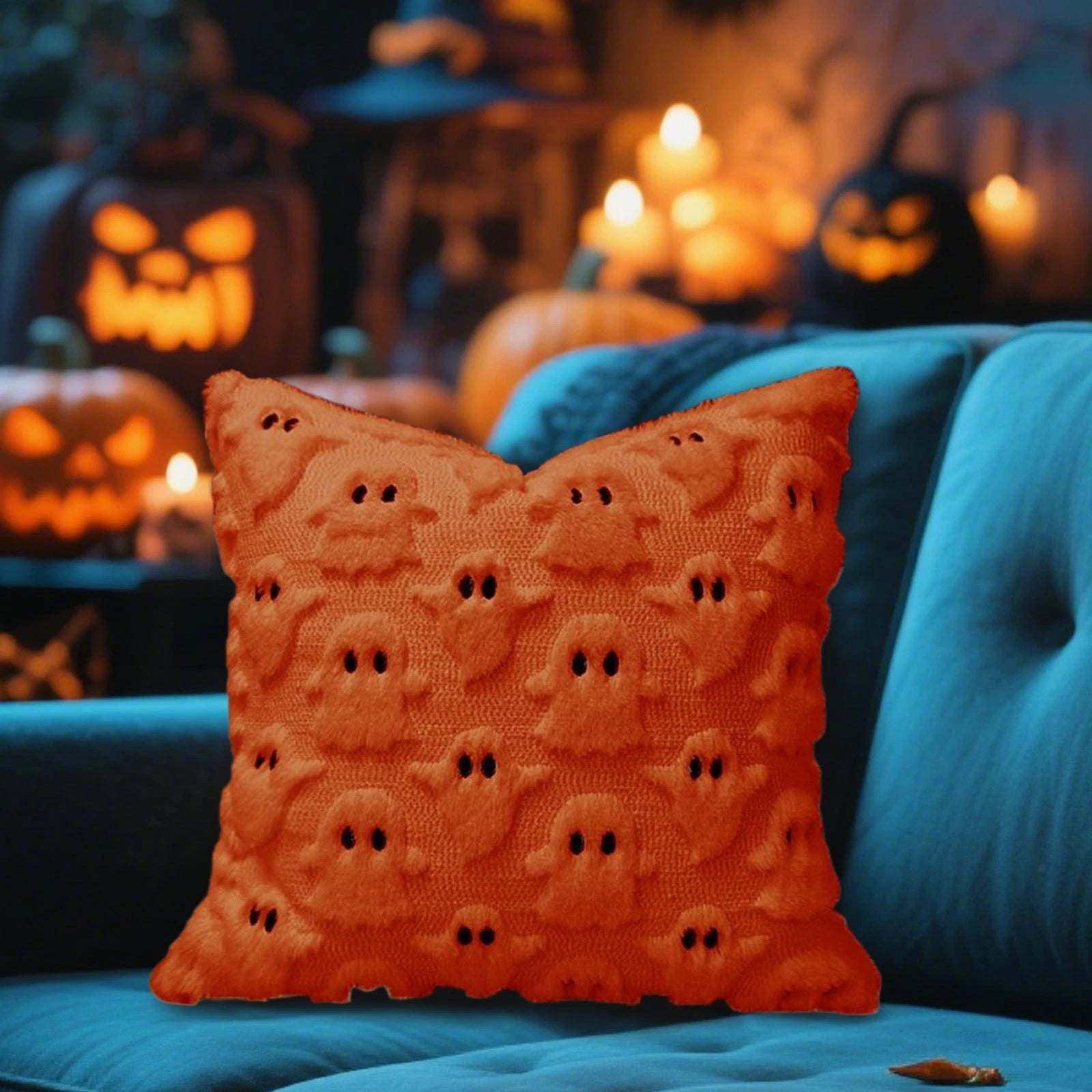 Halloween Ghost Throw Pillowcase Cushion Cover Sofa Bed Home Decor 45x45cm