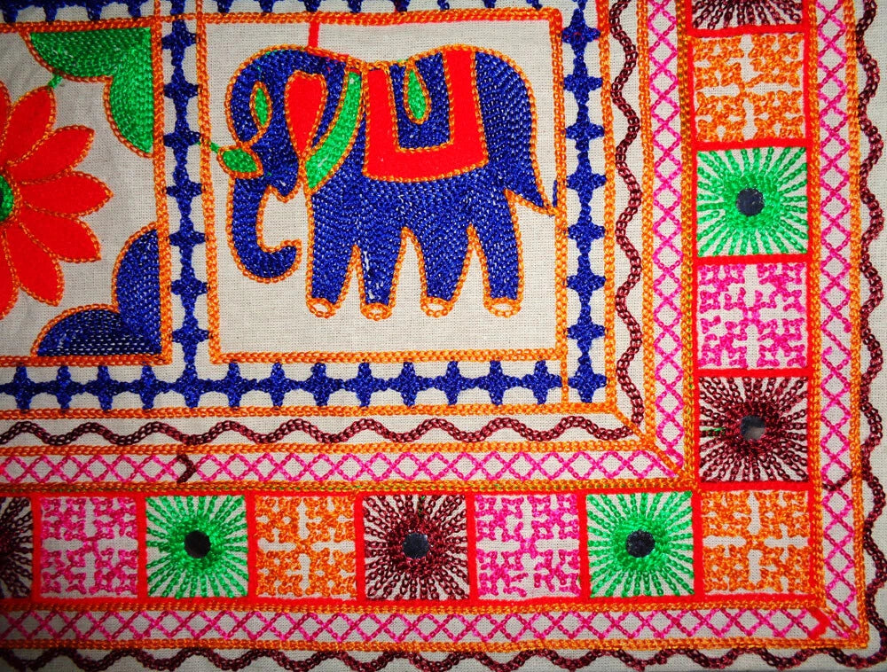 Boho Cushion pillow cases decorative cover sofa throw cotton Ari work Embroidery