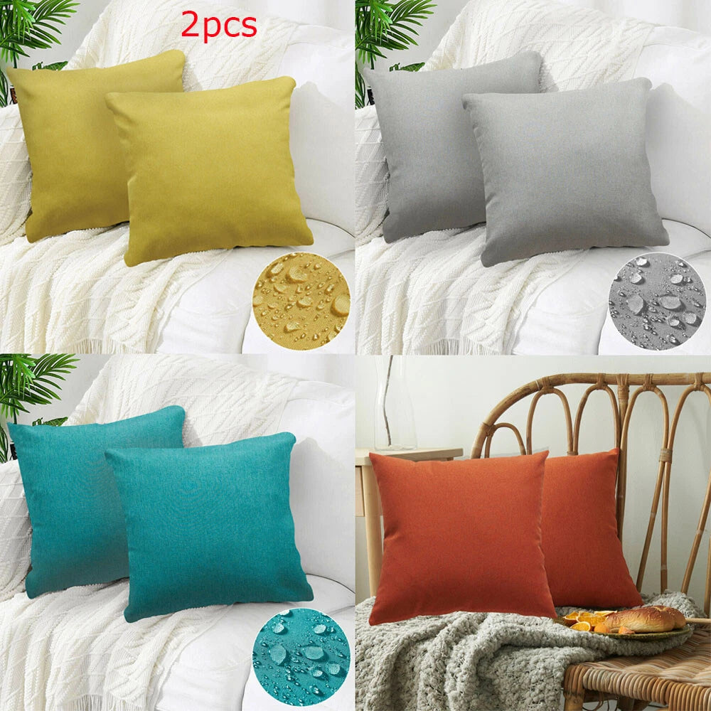 Home Use Sofa Living Room Bedside Back Cushion Cotton Linen Included Solid Color