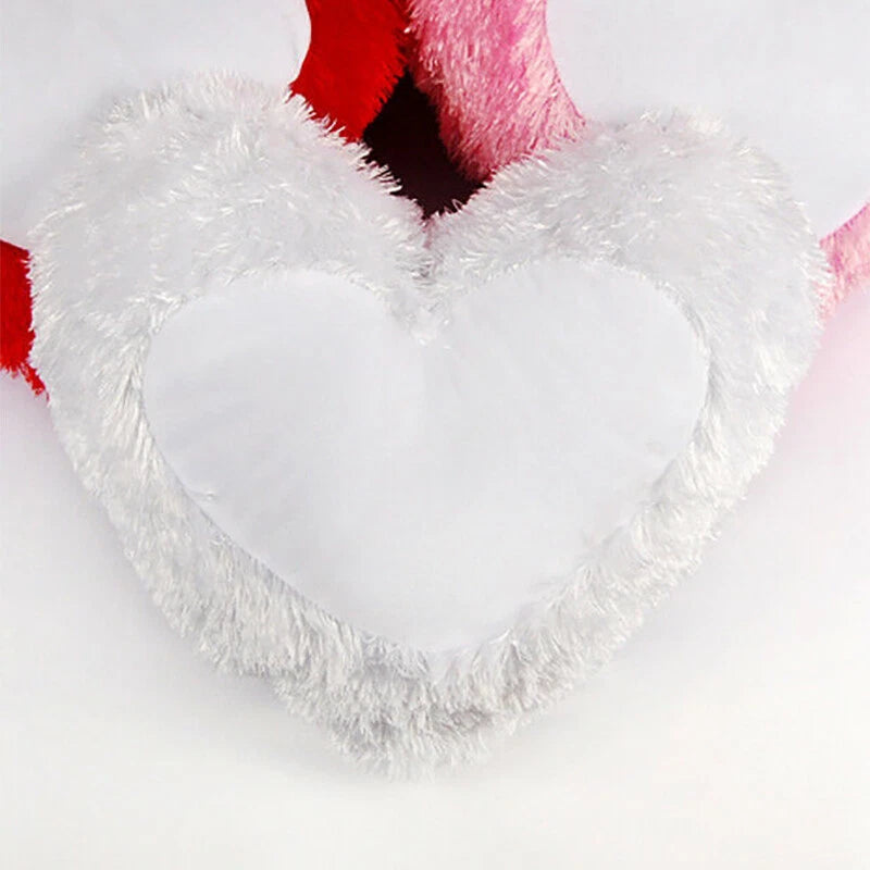10Pcs Heart Shaped Sublimation Blank Pillow Case Fluffy Home Sofa Decor DIY Gift