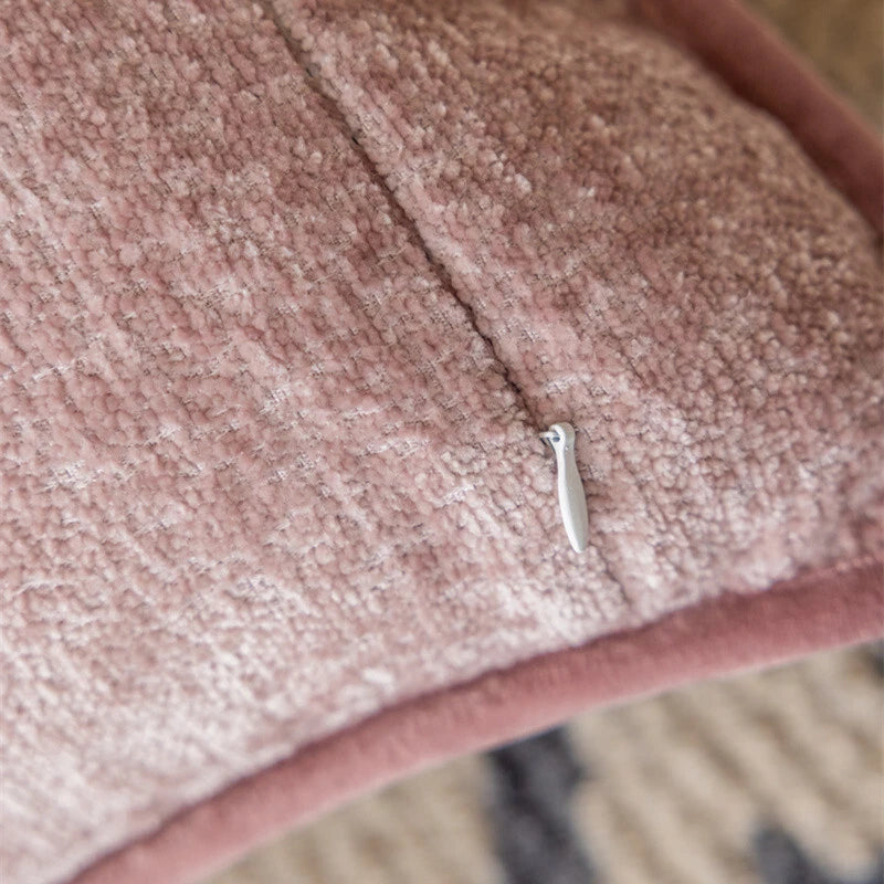 20x20in Luxury Chenille Throw Pillow Covers Sofa Bed Cushion Case Zip Closure