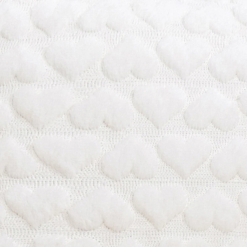 45cm Plush Heart Jacquard Throw Pillow Cover Sofa Car Seat Back Cushion Case