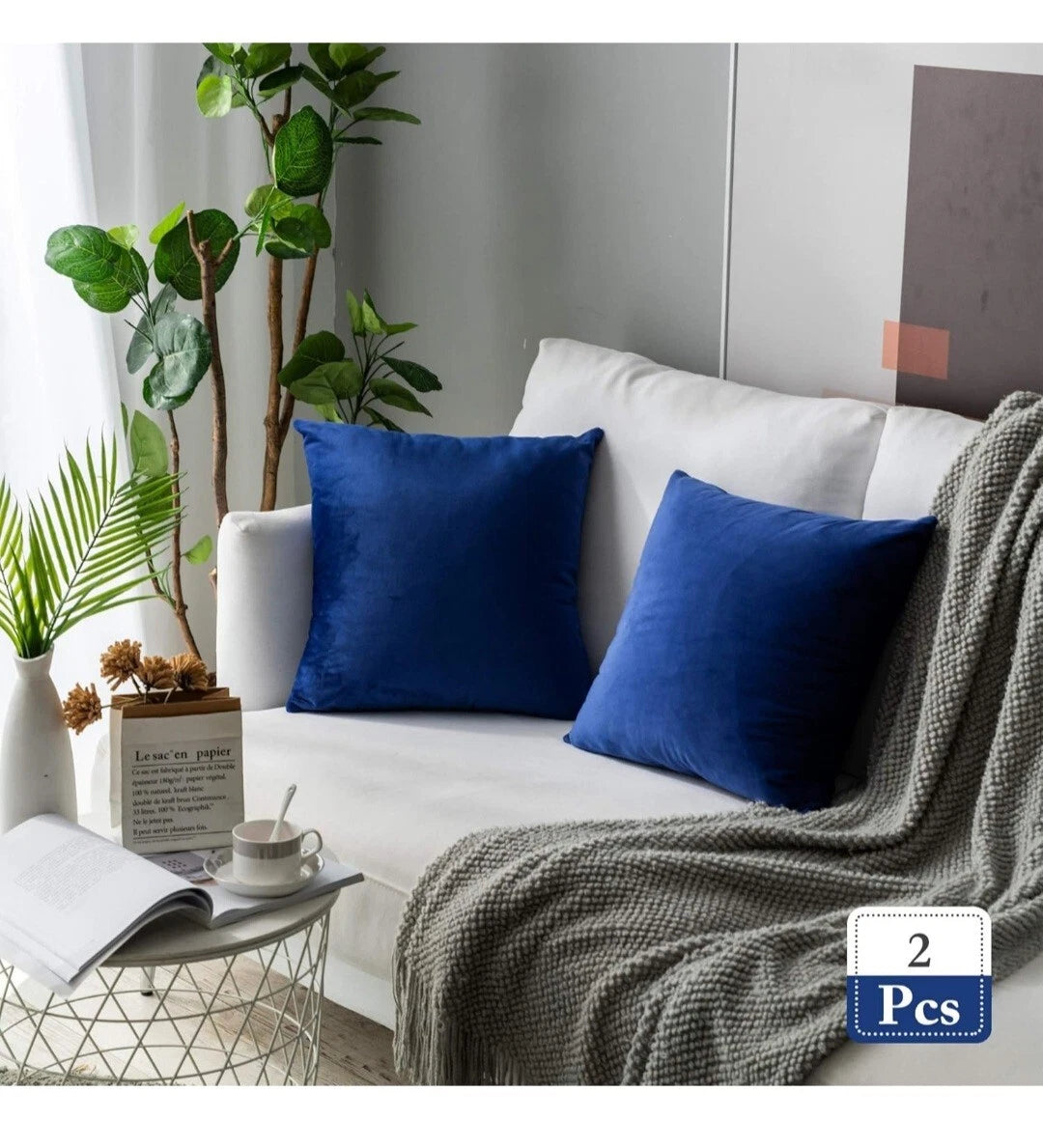 Soft Velvet Throw Pillow Covers Square Decorative Cushion Covers for Bed Couc...