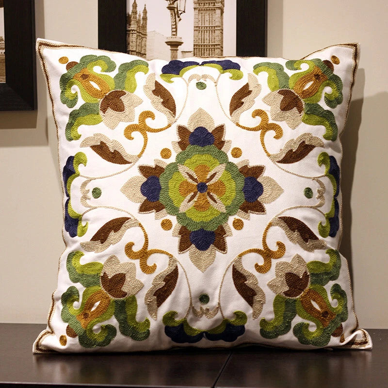 Boho Cushion Cover Bohemian Throw Pillow Case Ethnic Sofa Bed Embroidery NEW